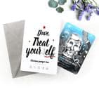 Personalised Christmas Card With Pamper Face Mask